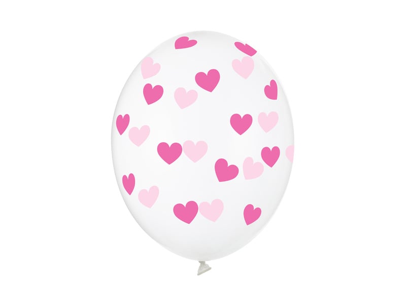Globos Transparentes Corazones Rosas