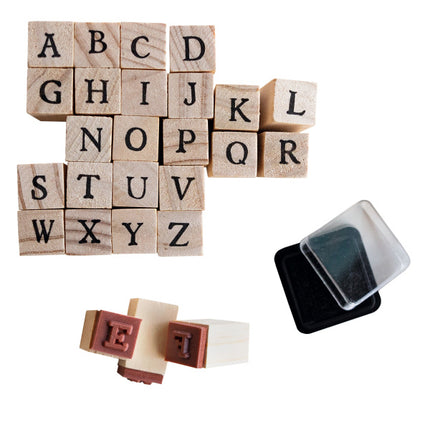 Set de sellos Vuelta al cole Letras de la A a la Z 27 piezas