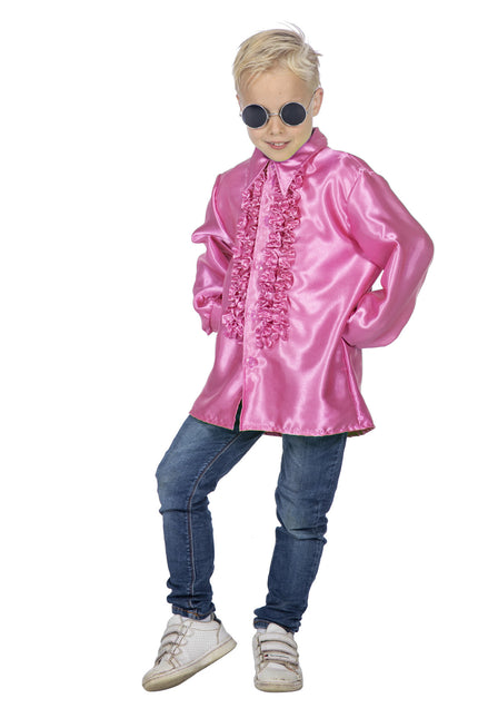 Blusa Disco 70S Rosa Niño