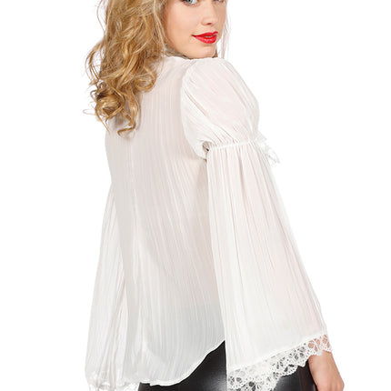 Blusa Pirata Blanca Señoras
