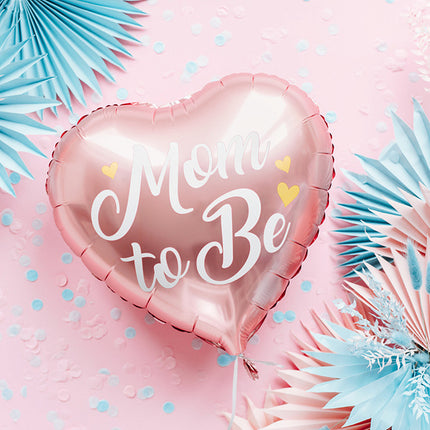 Globo de Helio Corazón Mamá Rosa Vacío 35cm