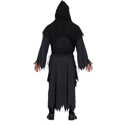 Disfraz Halloween Asesino Hombre Negro L