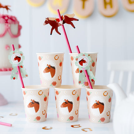 Pajitas Caballo 19,5cm 6pcs