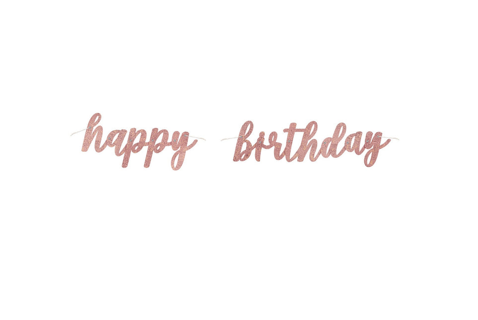 Feliz Cumpleaños Letterslinger Oro Rosa 1.68m