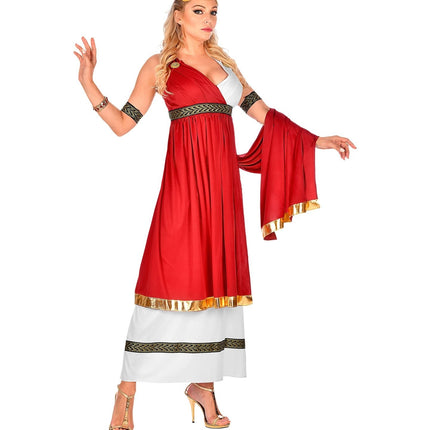 Vestido Rojo Blanco Damas