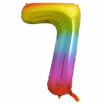 Globo Foil Figura 7 Arco Iris XL 86cm vacío