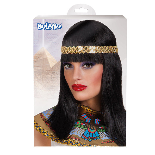 Peluca Cleopatra Con Diadema