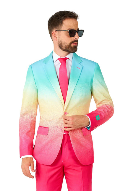 Traje Arco Iris Azul Fucsia Hombre <tc>OppoSuits</tc>