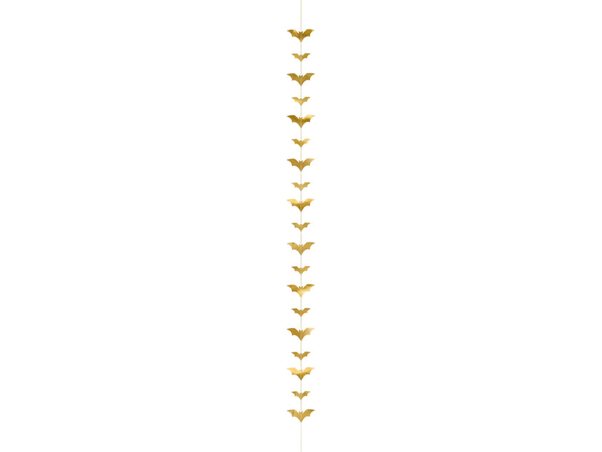 Decoración Colgante Murciélago Oro 1,5m