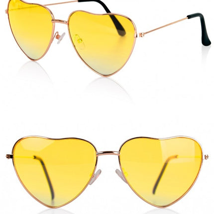 Gafas Corazón Amarillo