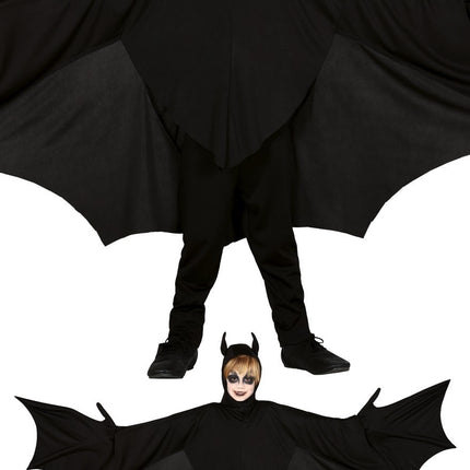 Disfraz de Murciélago para Halloween Niño Negro 7/9 años
