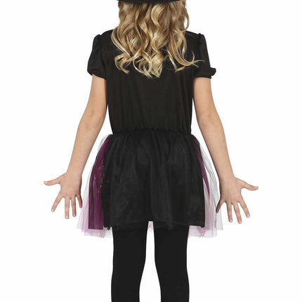 Disfraz Bruja Halloween Niña Negro Morado