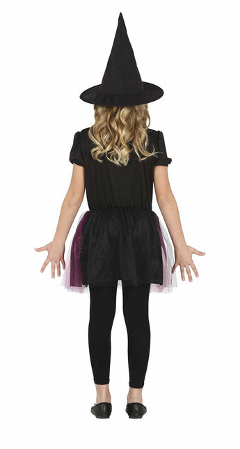 Disfraz Bruja Halloween Niña Negro Morado