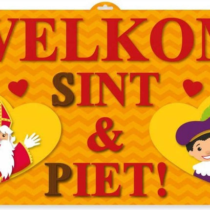 Placa de puerta en color Sint en Piet 58cm