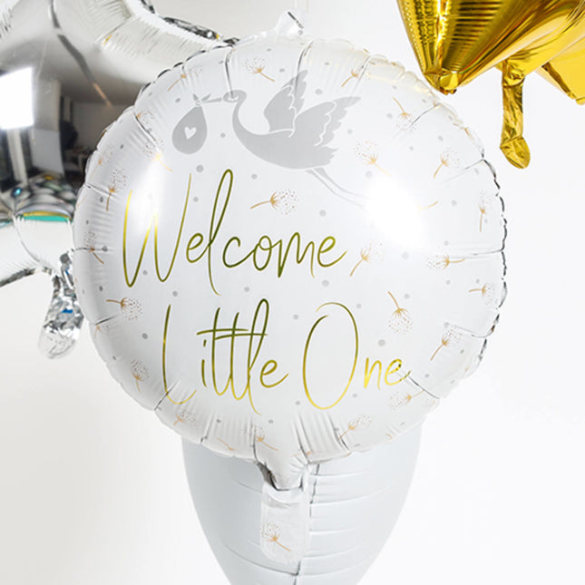 Globo de Helio Bienvenido Pequeño Cigüeña Vacío 45cm