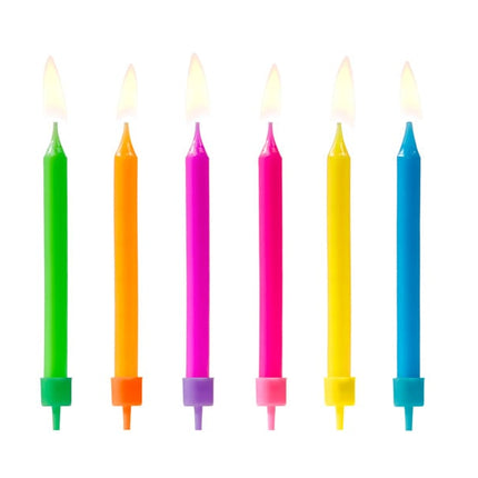 Velas de colores 6,5cm 6uds.