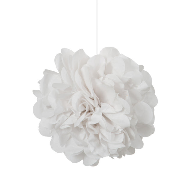 Pompón Blanco 20cm 3pcs