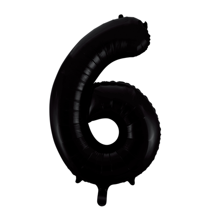 Globo Foil Figura 6 Negro XL 86cm vacío