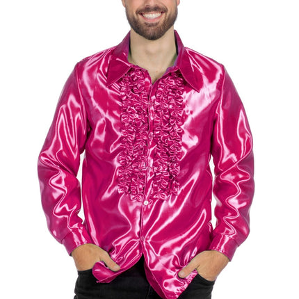 Blusa Disco Volantes Fucsia