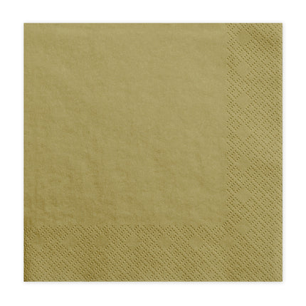 Servilletas Doradas 3 Capas 33cm 20pcs