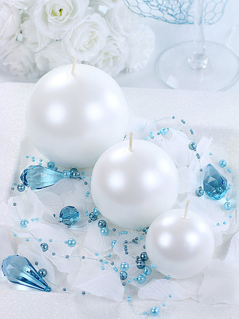 Bola Velas Perla Metálica 6cm 10pcs