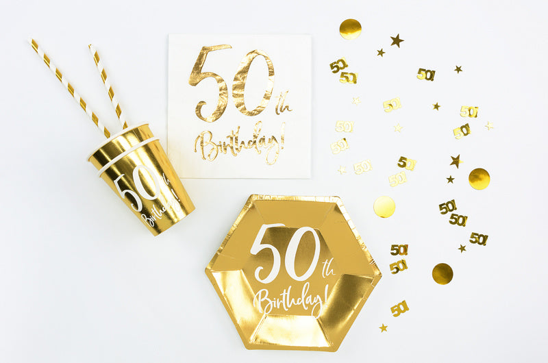 Confeti de mesa 50 Años Oro