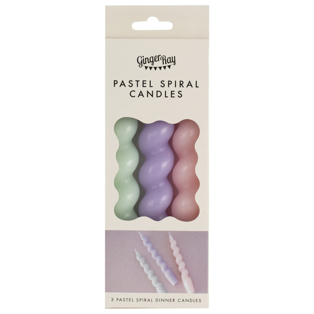 Velas de Colores Pastel 3uds
