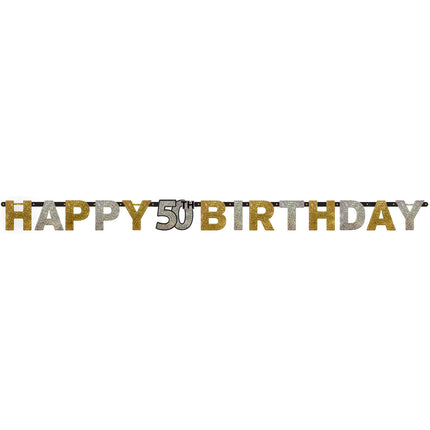 Guirnalda Letra 50 Años Feliz Cumpleaños 210cm
