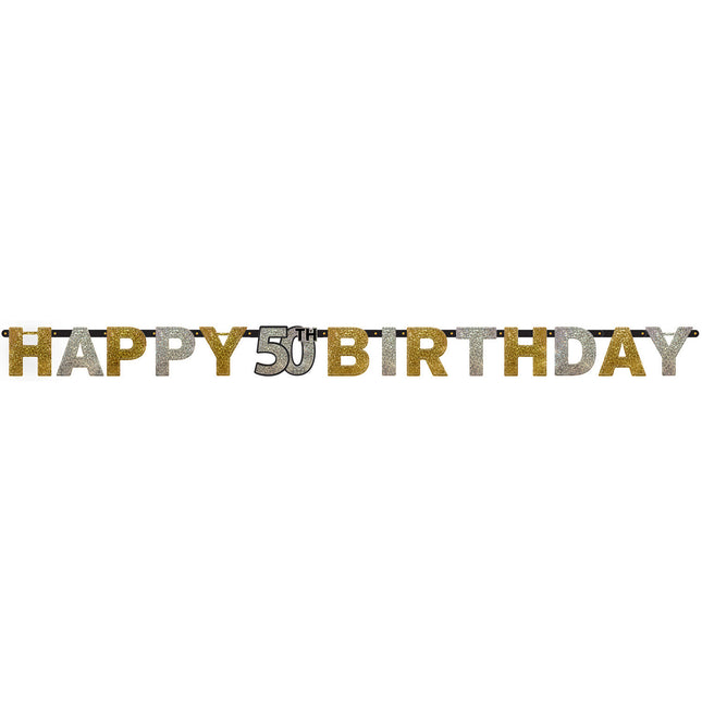 Guirnalda Letra 50 Años Feliz Cumpleaños 210cm