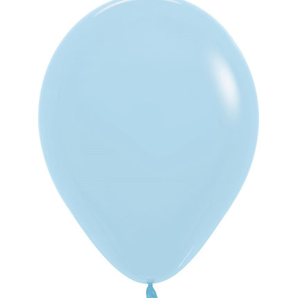 Globos Azul Mate Pastel 25cm 100pcs