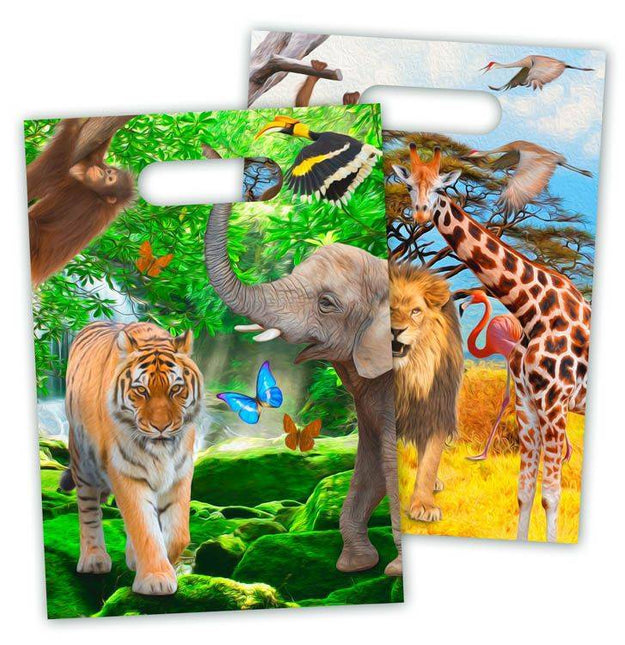 Animales Safari Bolsas Compartidas 23cm 8pcs