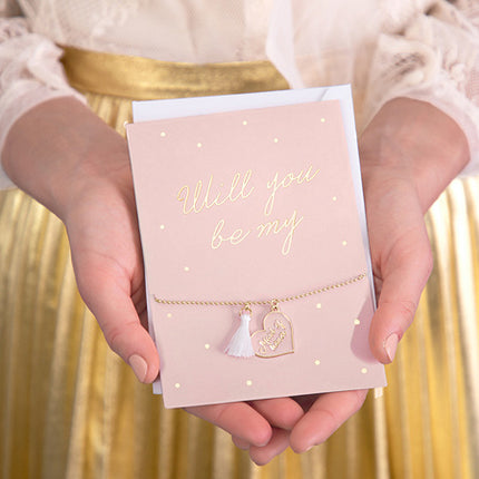Tarjeta de felicitación Will You Be Pulsera 14,8cm