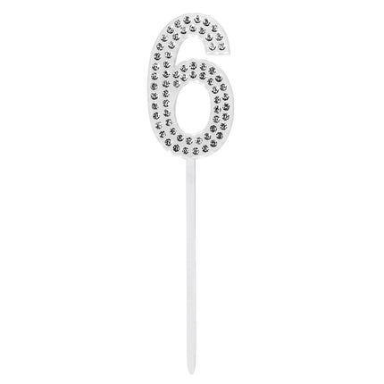 6 Años Adorno para tarta Diamante 10,5cm