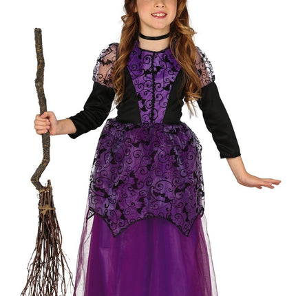 Disfraz de Bruja Infantil Morado