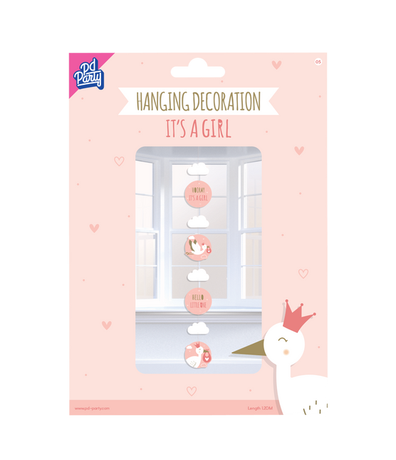 Decoración colgante Recién Nacido Niña 120cm
