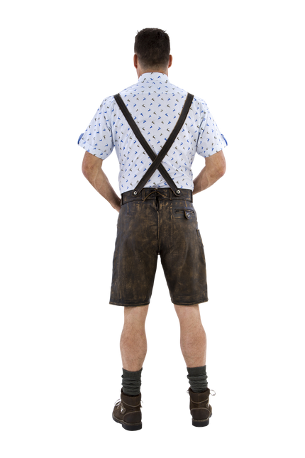 Lederhose Marrón Hombre Corto Antiguo