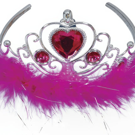 Tiara Niña Corazón Rosa