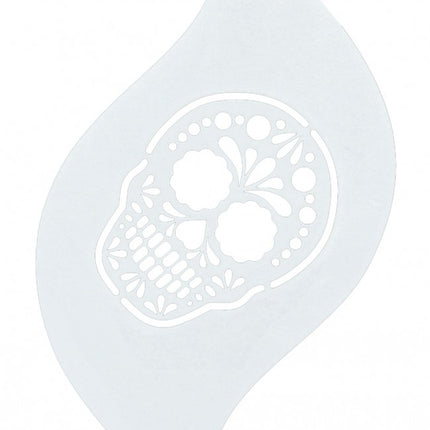 Plantilla Maquillaje Blanco Calavera