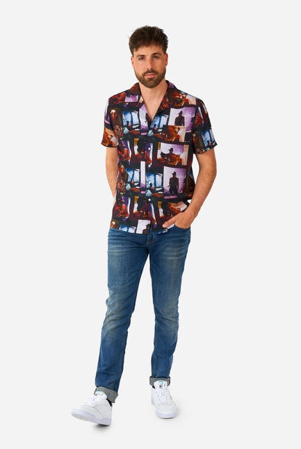 Pesadilla en Elmstreet Camisa Manga Corta Hombre <tc>OppoSuits</tc>