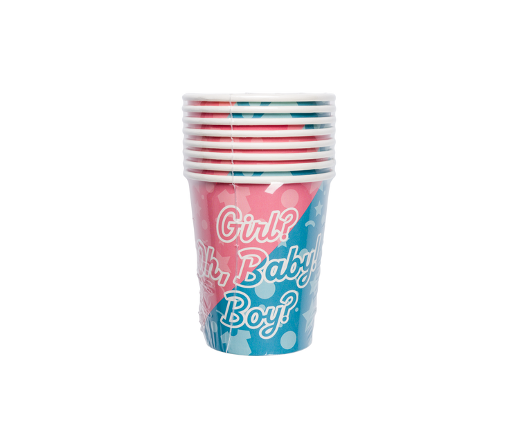 Vasos de Revelación de Sexo 9cm 8pcs