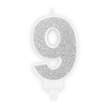 Vela 9 Años Plata 7cm