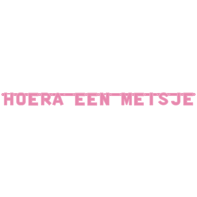 Cadena de letras rosa Hooray A Girl
