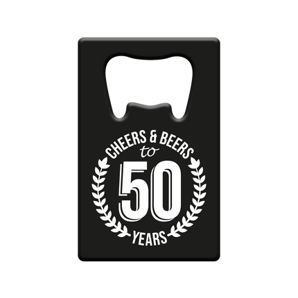 Abridor de cerveza 50 años Cheers & Beers