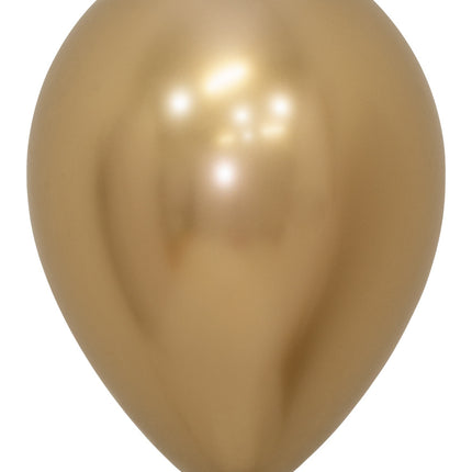 Globos Reflex Oro 30cm 12pcs