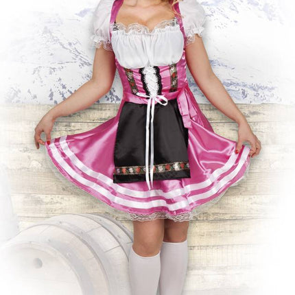 Vestido Dirndl Oktoberfest Rosa