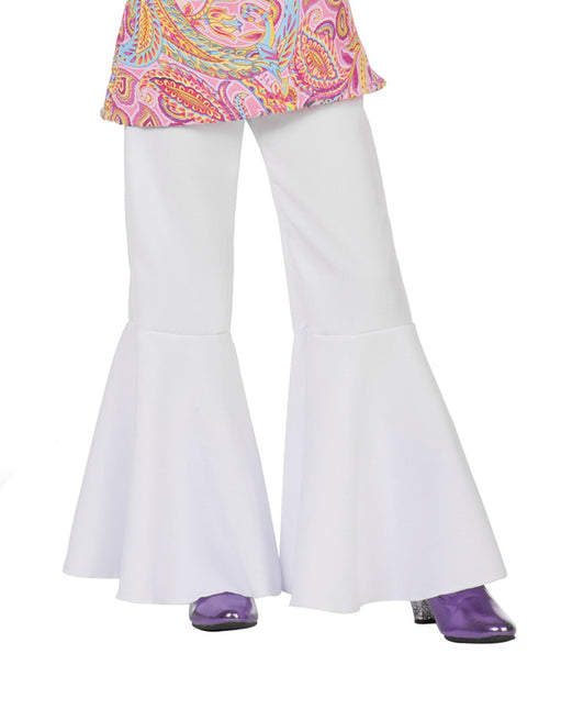 Pantalones Hippie 60S Blanco Niño
