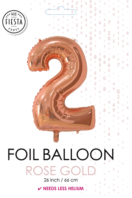 Globo foil Figura 2 Oro Rosa 66cm