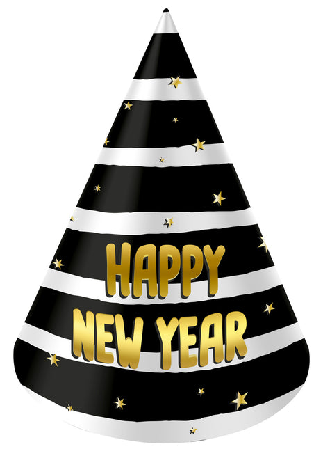 Sombreros de fiesta Feliz Año Nuevo 10cm 6pcs