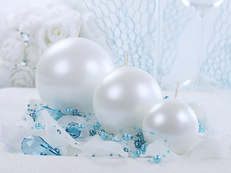 Bola Velas Perla Metálica 6cm 10pcs