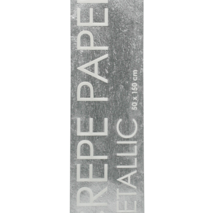 Papel Crepé Plata Metalizado 50cm 1,5m
